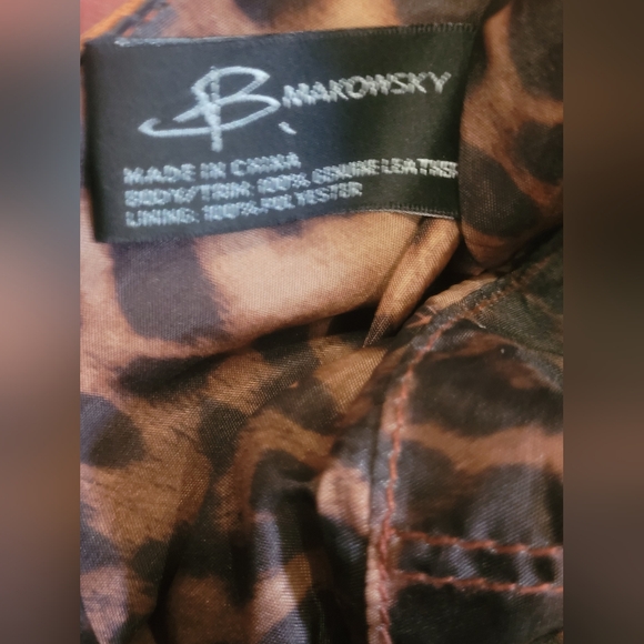 B. Makowsky Crossbody Leather Purse Bag Orange - Picture 9 of 10